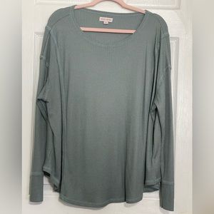 Knox Rose size XXL Sage green Long Sleeve Henley